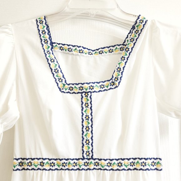 Vintage Formfit Rogers White Long Nightgown Lingerie Bedgown Nightdress Nightie - Picture 3 of 11